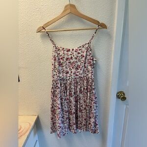 Forever 21 Pink Floral Midi Dress on White